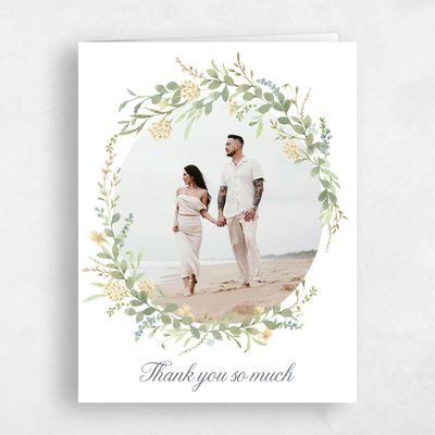 White Portrait Wedding Thank You - Nektar Photo