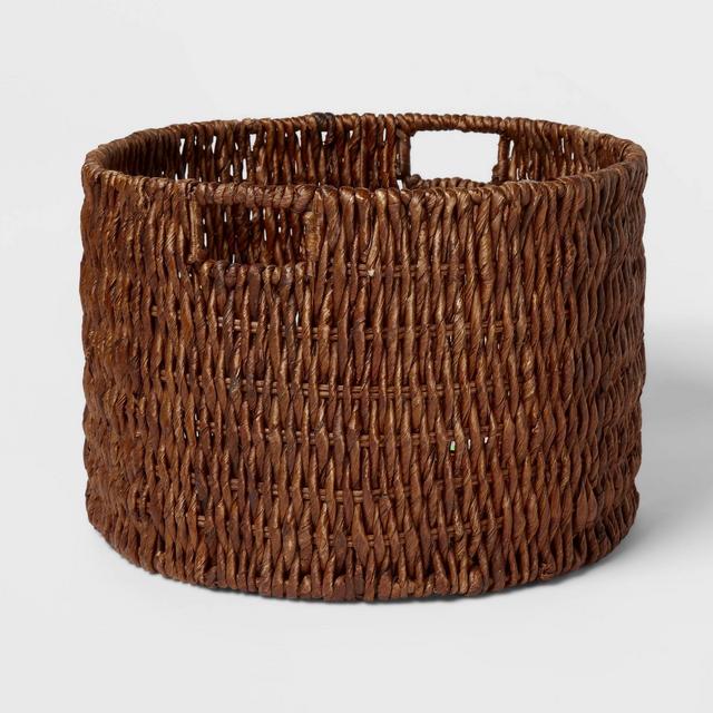 Kouboo LLC Handwoven Rattan 3 Roll Toilet Roll Stand Honey Brown