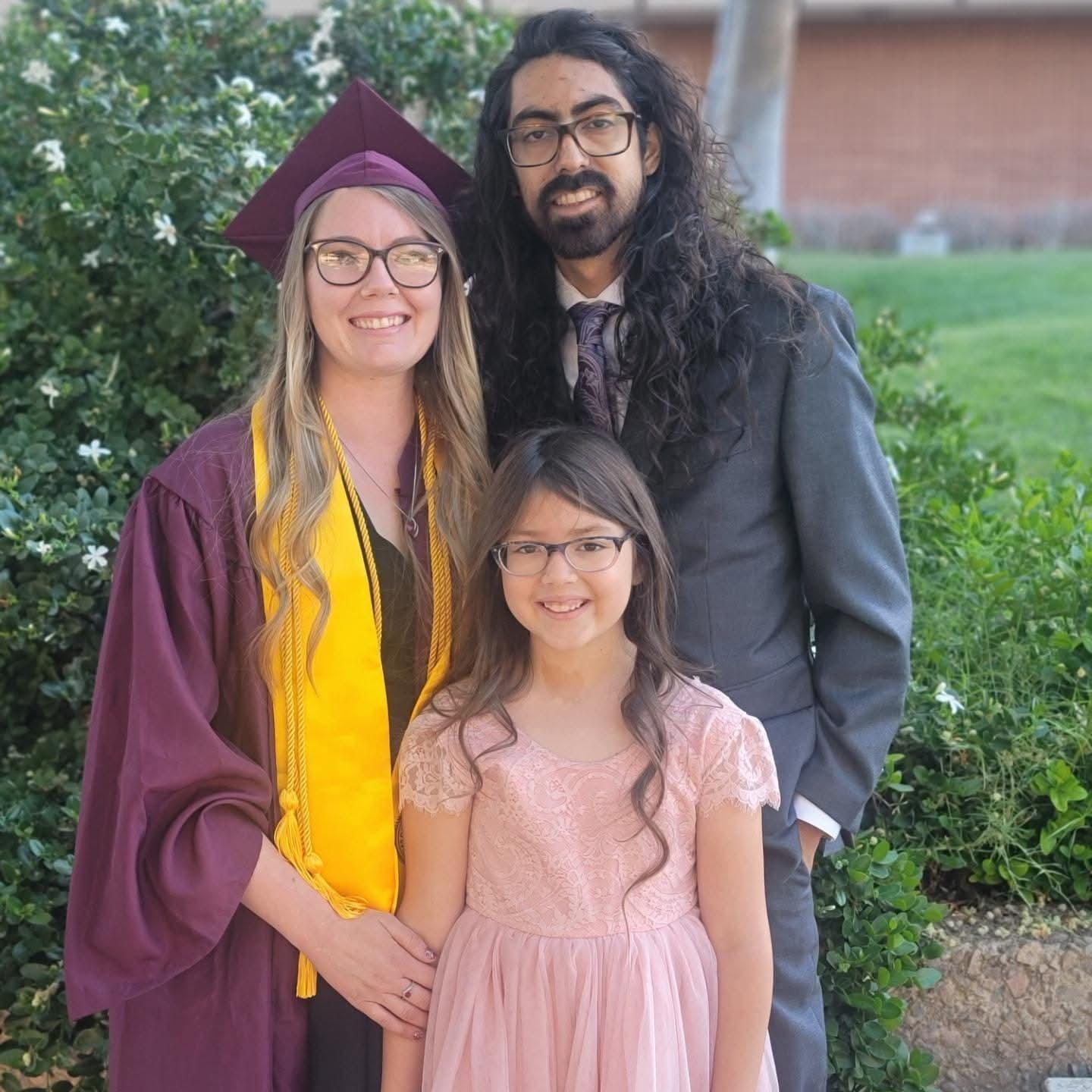 Celebrating Marina's Bachelor's graduation in 2023.