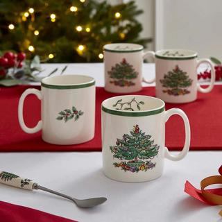 Christmas Tree Mug, Set of 4
