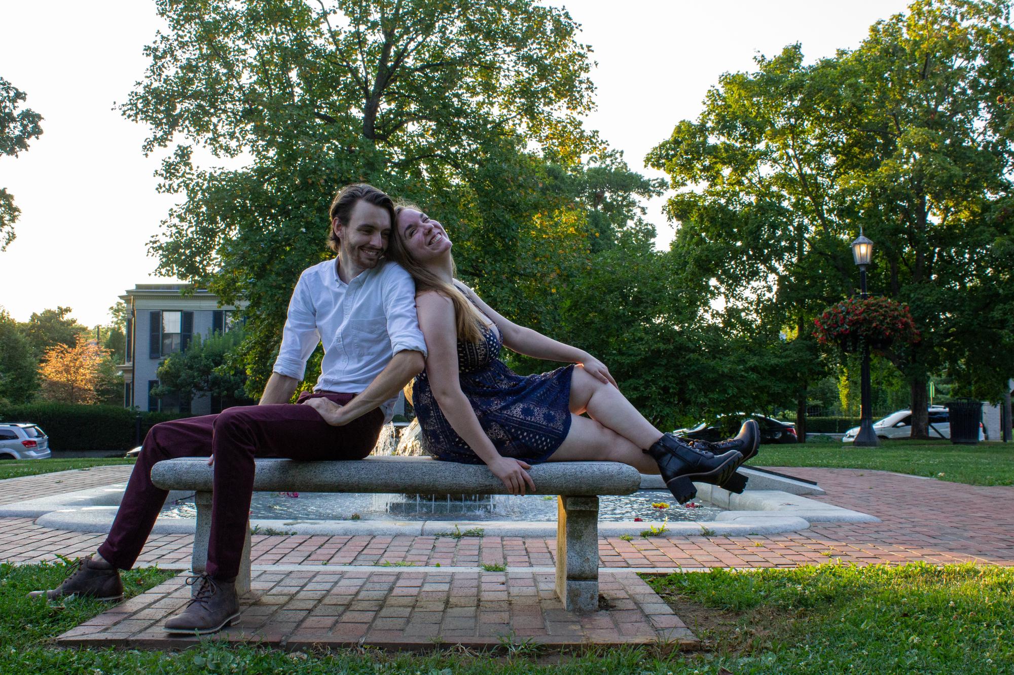 We did a mini photoshoot right after we got engaged on Transy's campus.