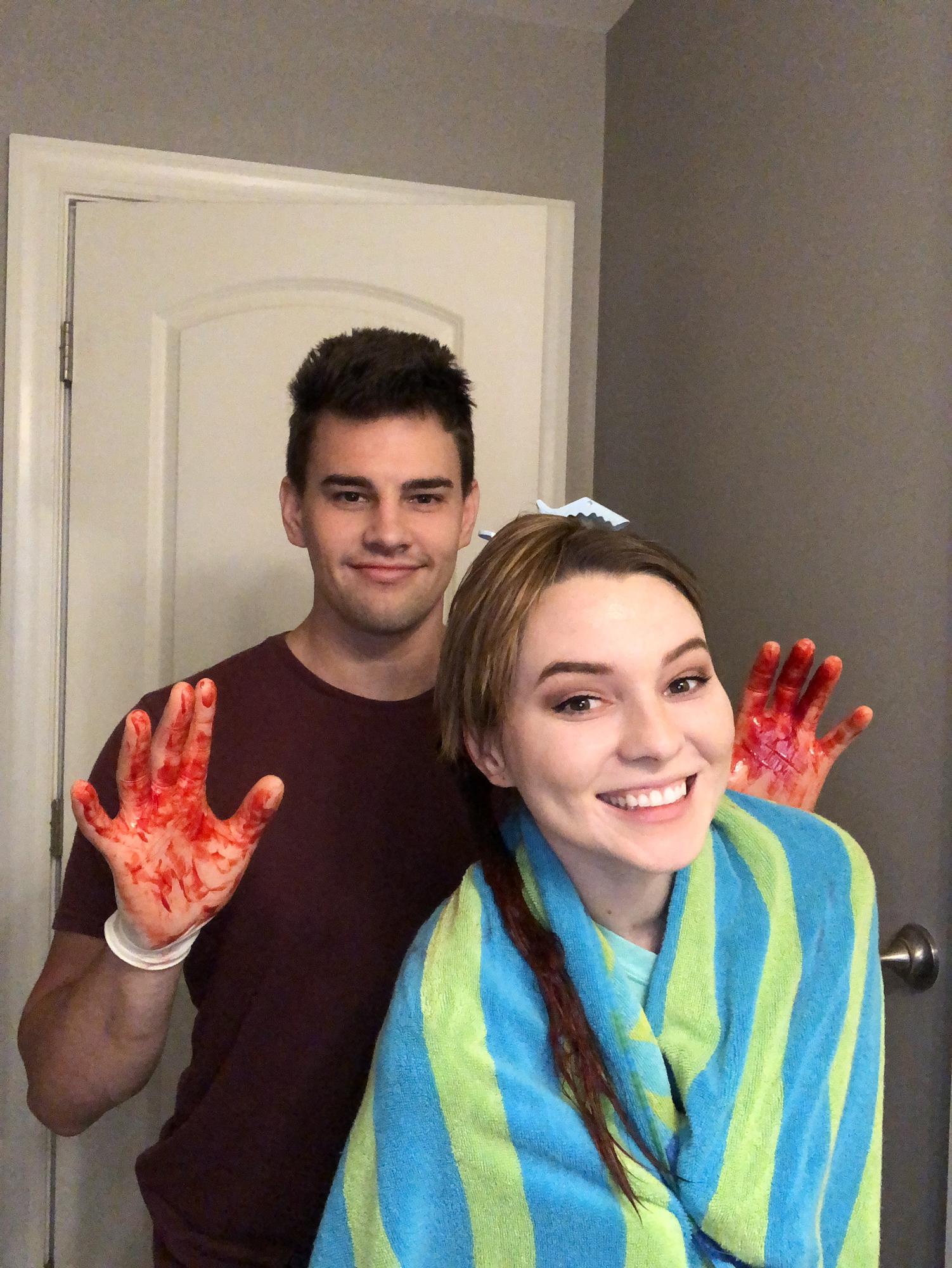 Who needs a salon?! Not me. Dad caught him red handed too 🤪