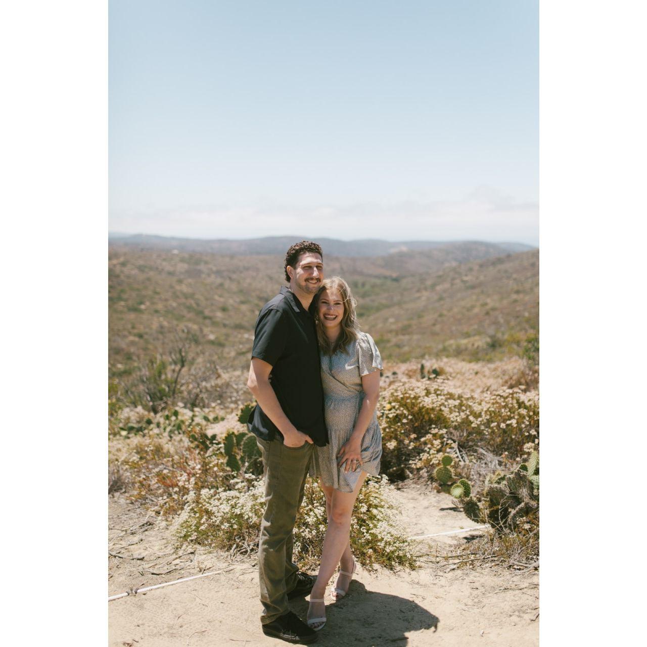We couldn't NOT take a photo in front of this beautiful view during our engagement shoot!