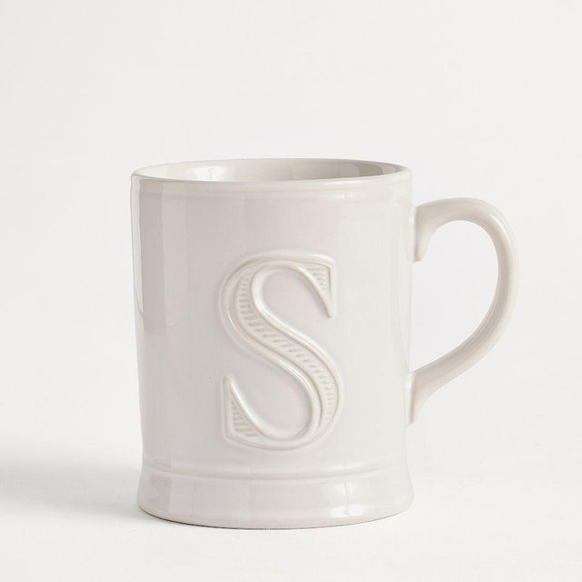 Embossed Alphabet Mug, S
