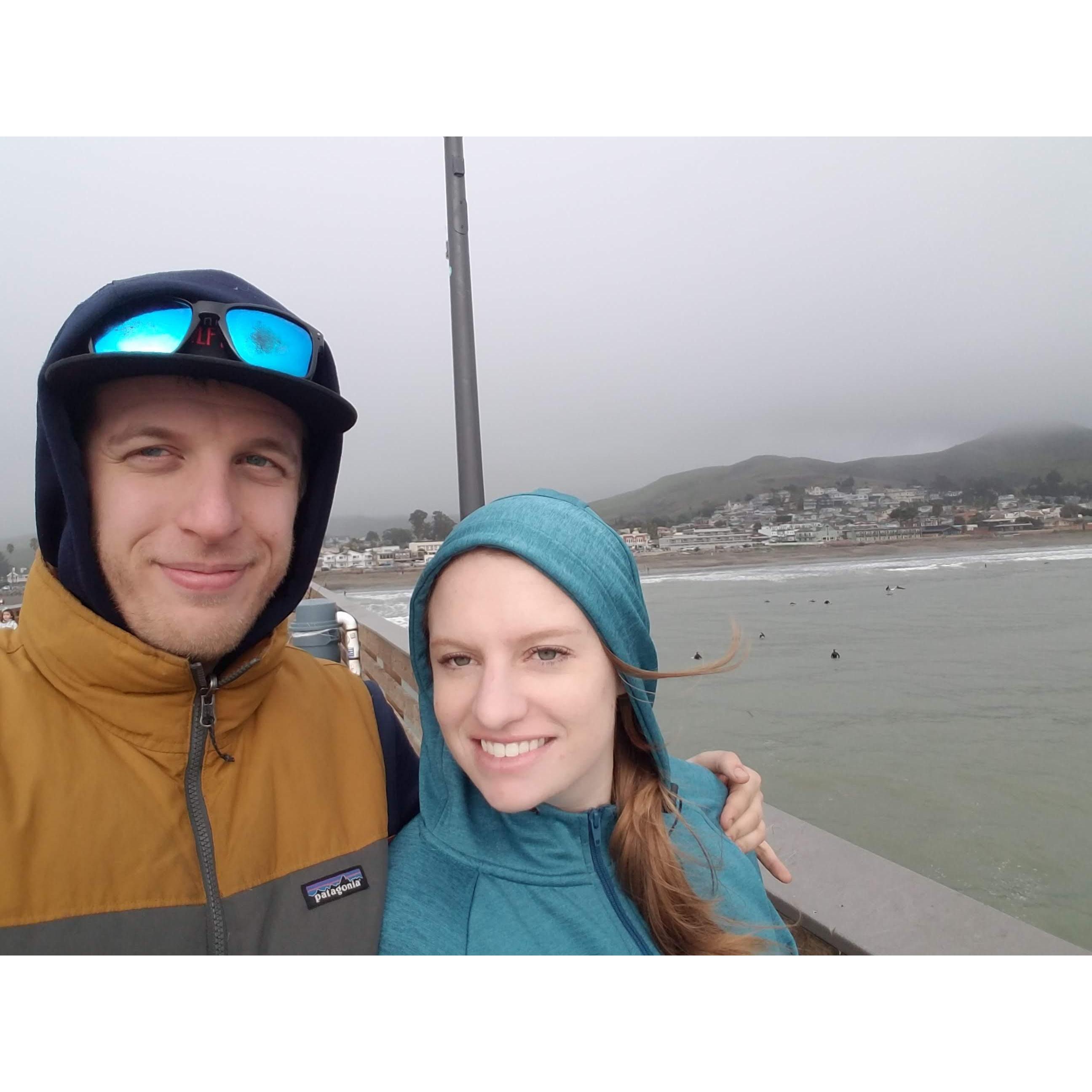 you can't see it in the picture, but we saw a sea otter in the wild and then took this picture