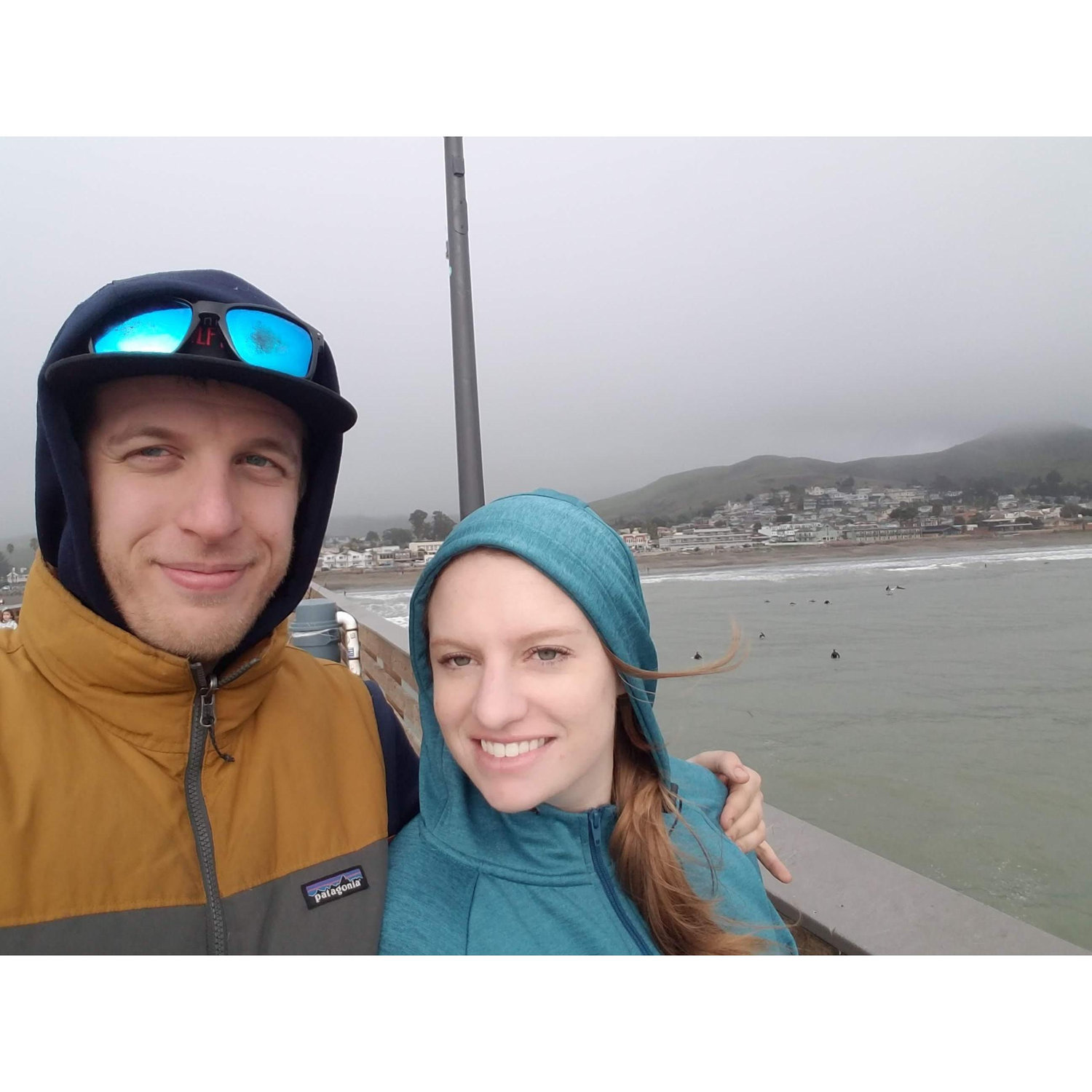 you can't see it in the picture, but we saw a sea otter in the wild and then took this picture