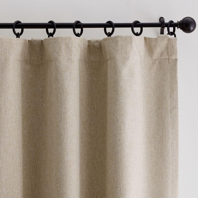 Peace & Quiet Noise-Reducing Blackout Curtain, 50 x 84", Dark Flax