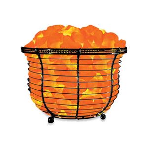 Himalayan Glow® Ionic Crystal Salt Basket Tall Lamp