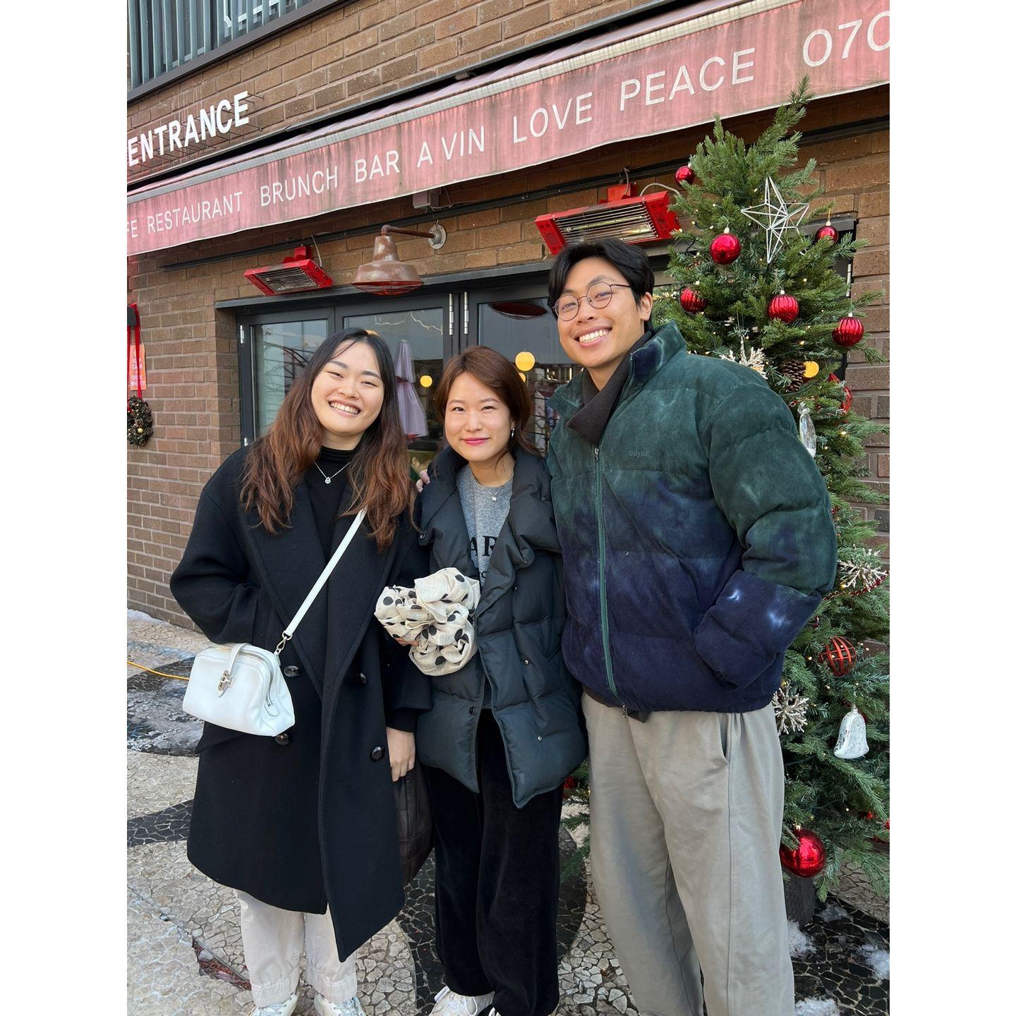 with minji's cousin amy in korea <3