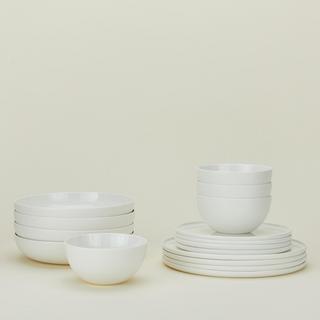 Simple Porcelain 16-Piece Dinnerware Set, Service for 4