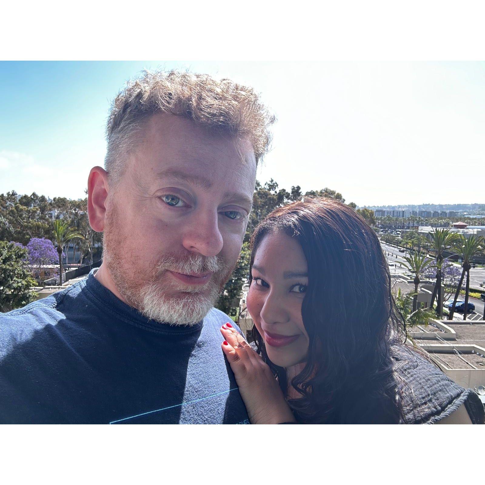 San Diego sunshine as we promoted my first book at Stoker Con 2024.