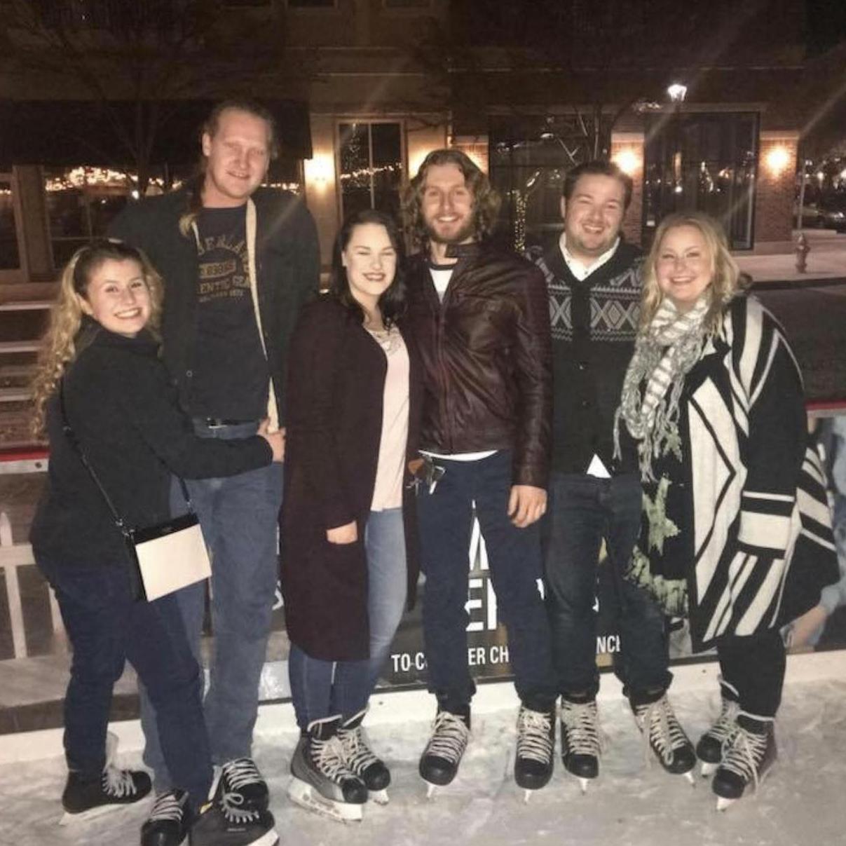 Summer (Matron of Honor) and her husband, Alex (Maid of Honor) and her husband, and us!