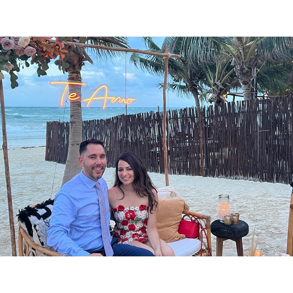 At Nico and Ruz's wedding celebration in Tulum