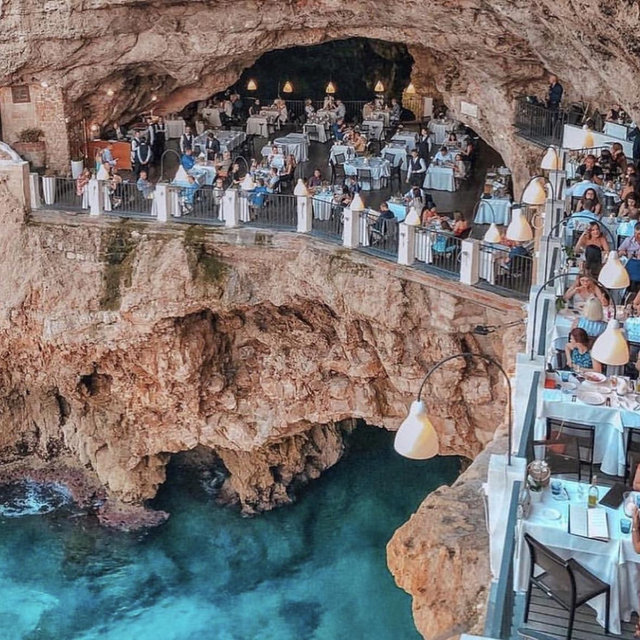 Dinner at Grotta Palazzese