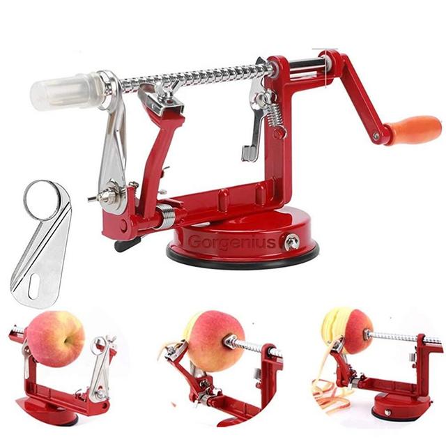 Gorgenius Apple Peelers, Apple Peeler Corer Slicer Suction Base Durable Heavy Duty Blade Peelers 1pc Extra Blade