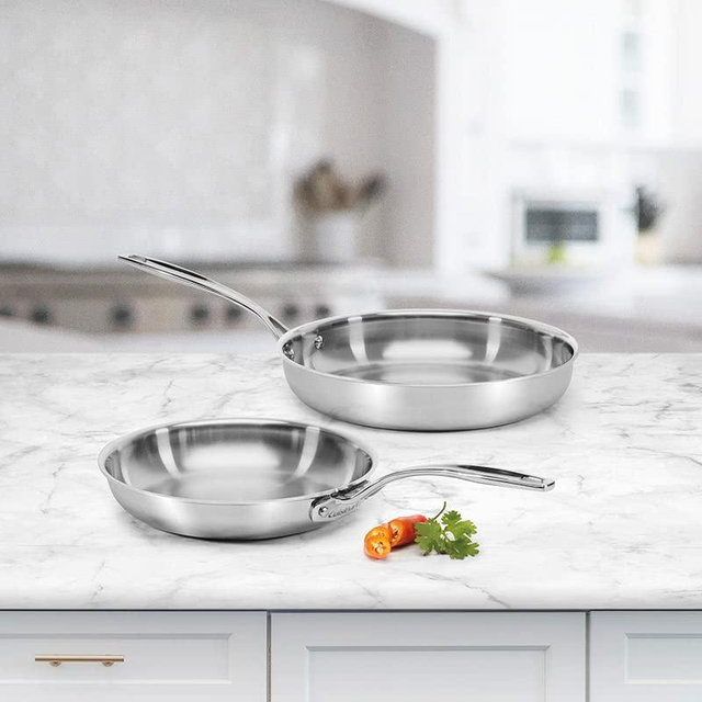 Cuisinart Custom-Clad 5-Ply Stainless Steel Fry Pan Set