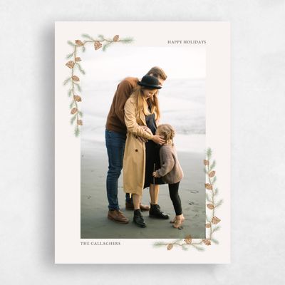 Light Eggshell, Beige Holiday Card - Dutton