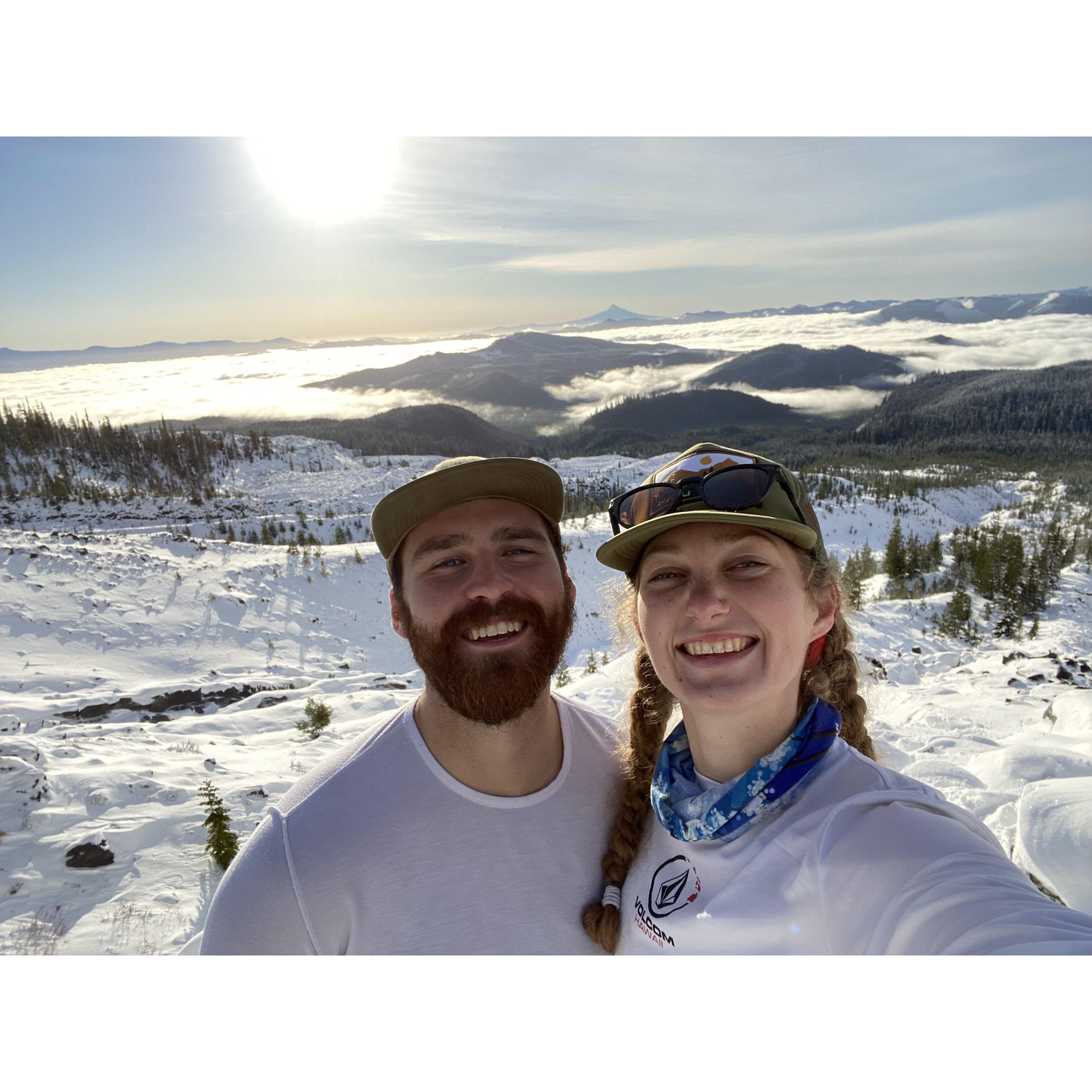 Our third date we decided to go on a little hike up St Helens….