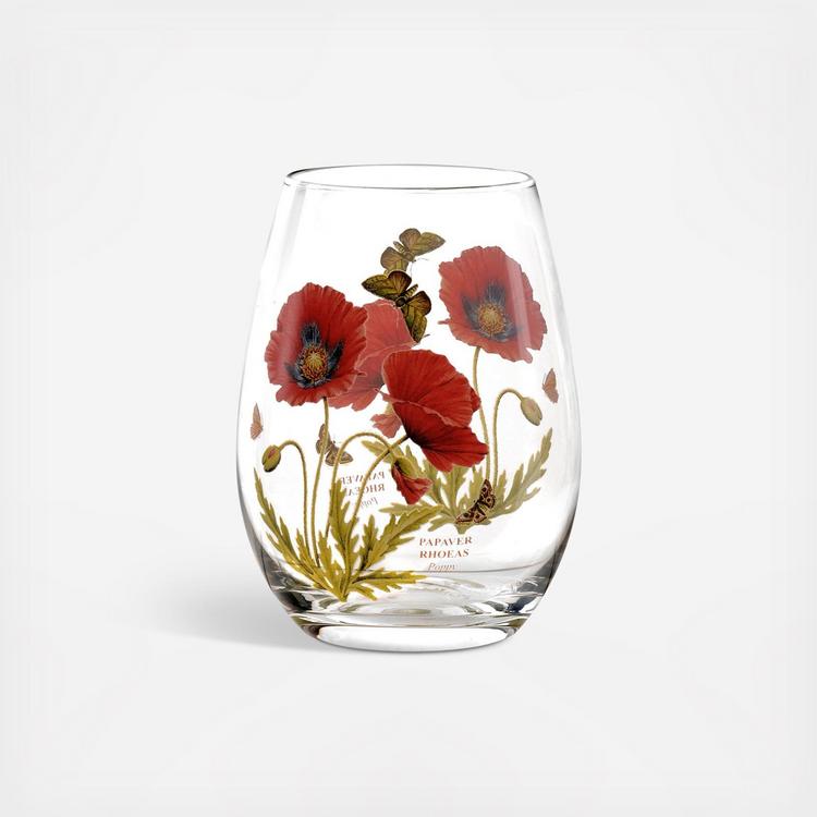 Portmeirion, Botanic Garden Assorted Stemless Wine Glass