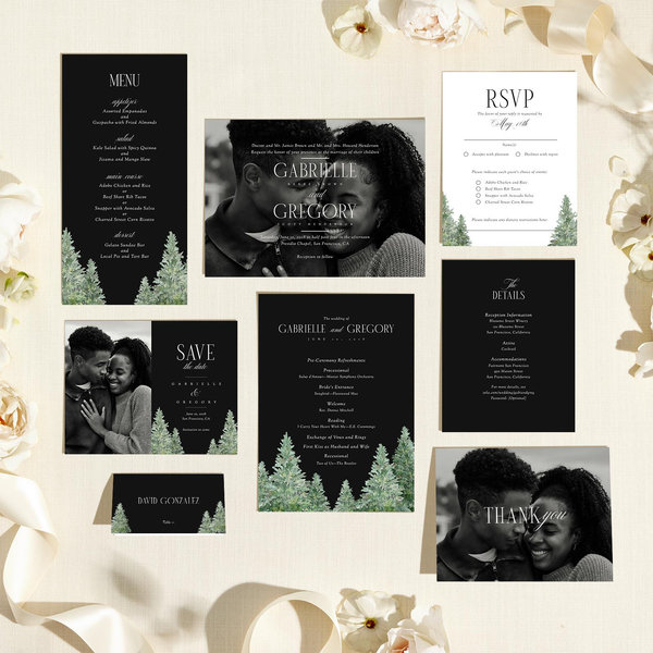 Balsam Photo | White | Zola Wedding Invitations