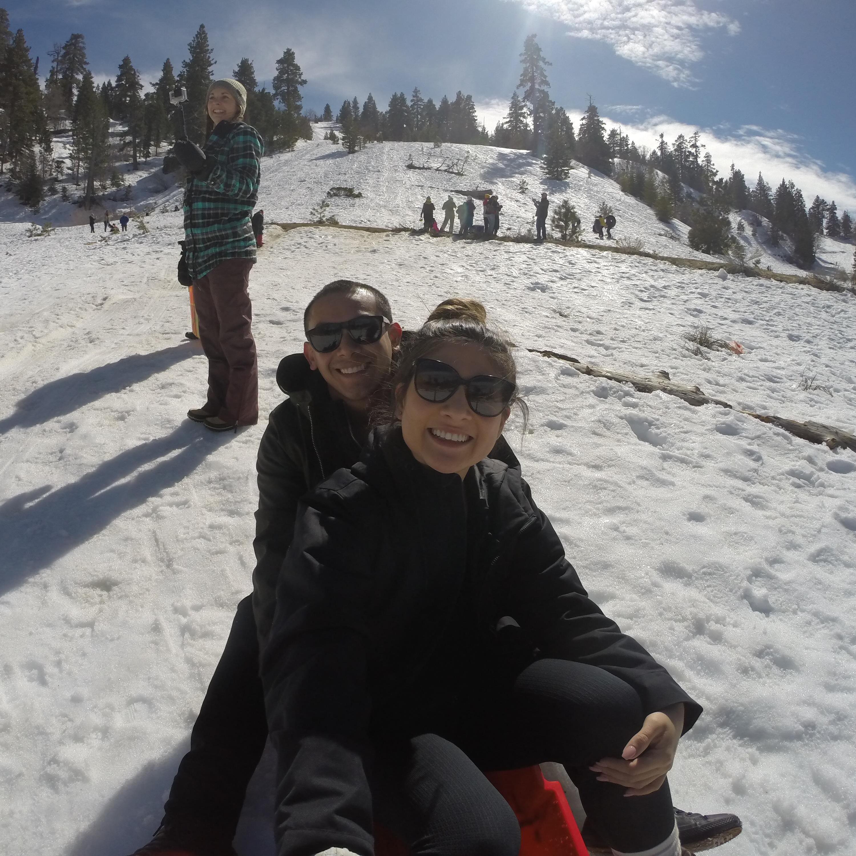 Sledding in Big Bear 2017