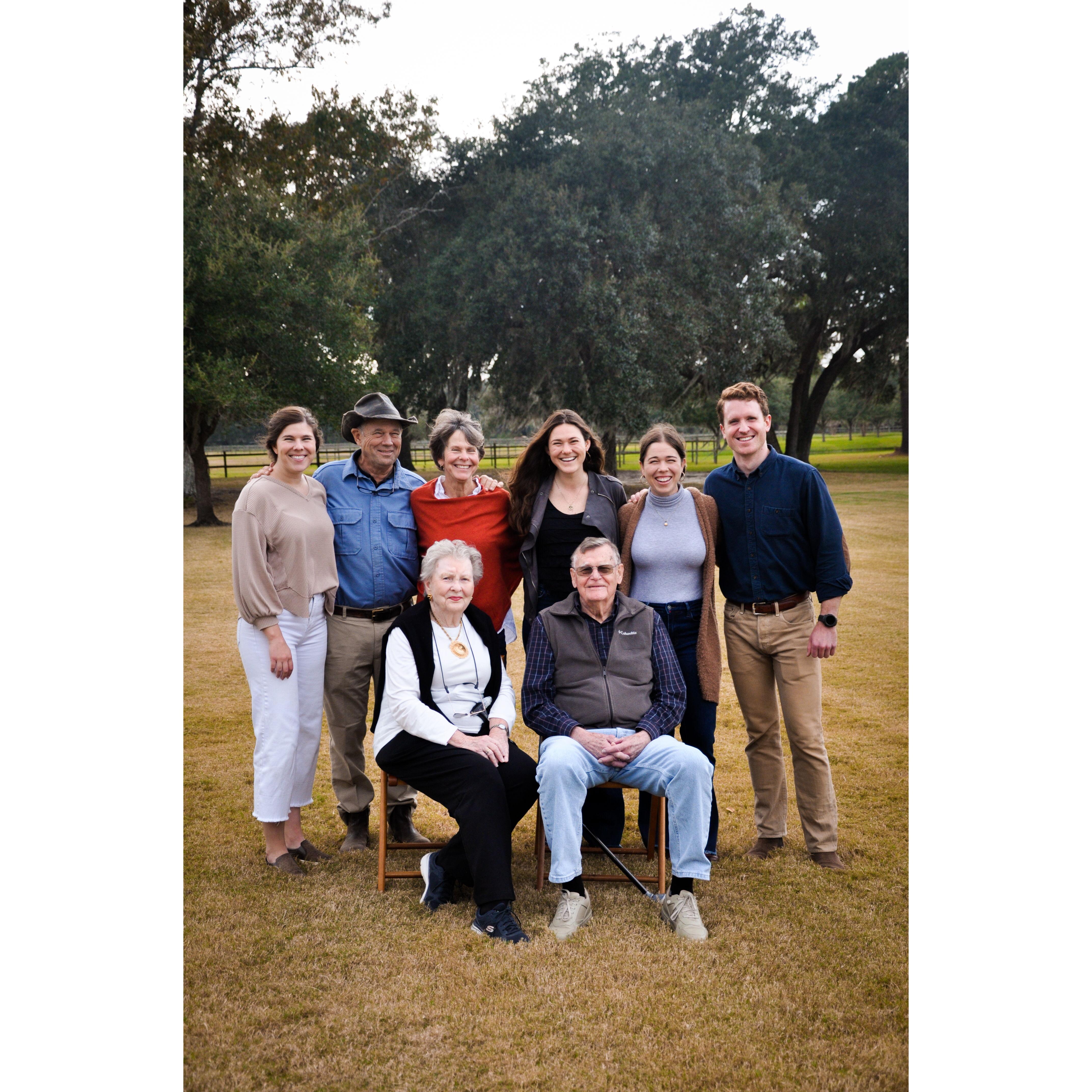 November 2022: Compton Thanksgiving. One family pic included Osborne, and the other did not. As Georgia said, "Just in case you don't make it." We're glad he did!