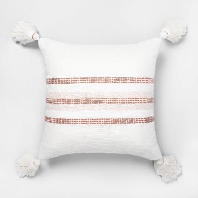 Rose Gold Slub Stripe Throw Pillow - Hearth & Hand™ with Magnolia
