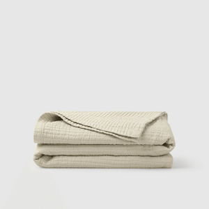 Textured Cotton Coverlet, Oatmeal (Full/Queen)