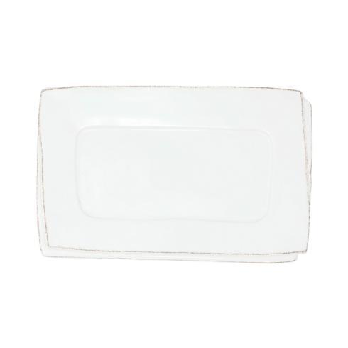 VIETRI Lastra White Small Rectangular Tray
