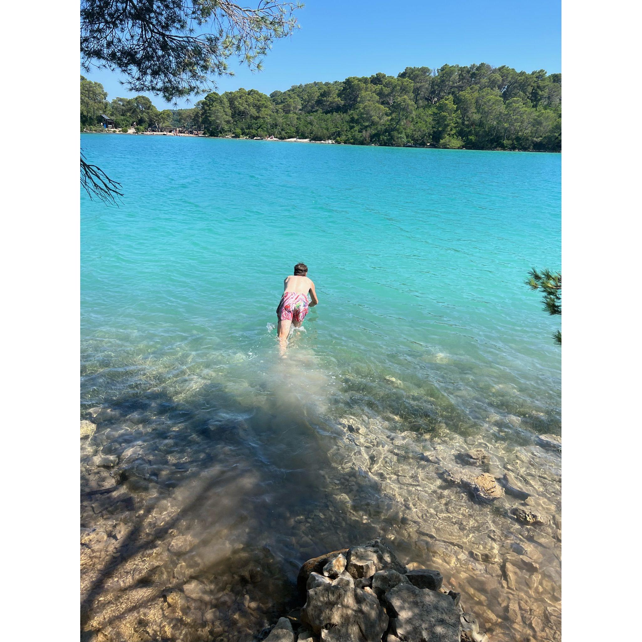 Swimming Mljet National Park, Croatia