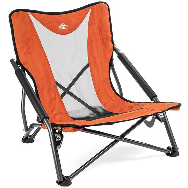 Cascade Mountain Tech Compact Low Profile Outdoor Folding Camp Chair with Carry Case