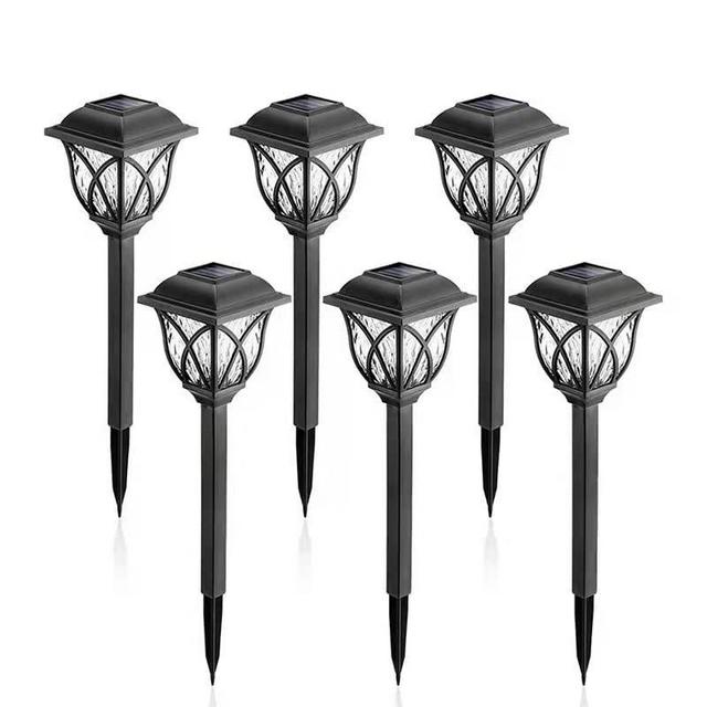 Overstock 6 pcs Patterned Solar Street Light Outdoor LED Solar Garden Light