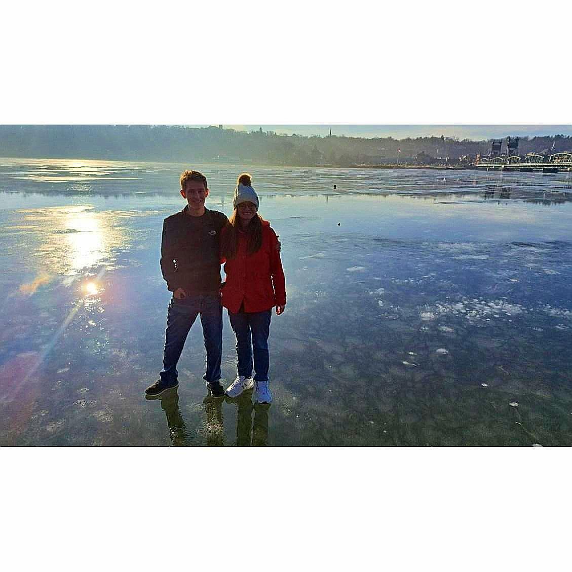 Zack took me out to stand on the St. Croix river while we were in Minnesota for Christmas! It was super scary, but really amazing. Zack became my literal walking stick as I learned to walk on ice.