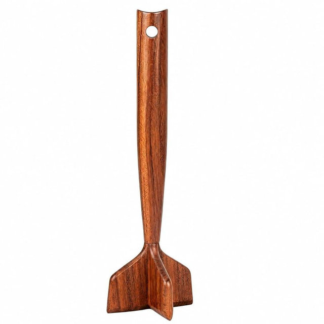 Upgrade Teak Wooden Meat Chopper, Hamburger Grinder, Premium Heat Resistant Smasher for Ground Beef, Burger Grinder Nylon Potato Mix Tool, Meat Tenderizers, Durable Wood Meat Pounder Kitchen Utensil