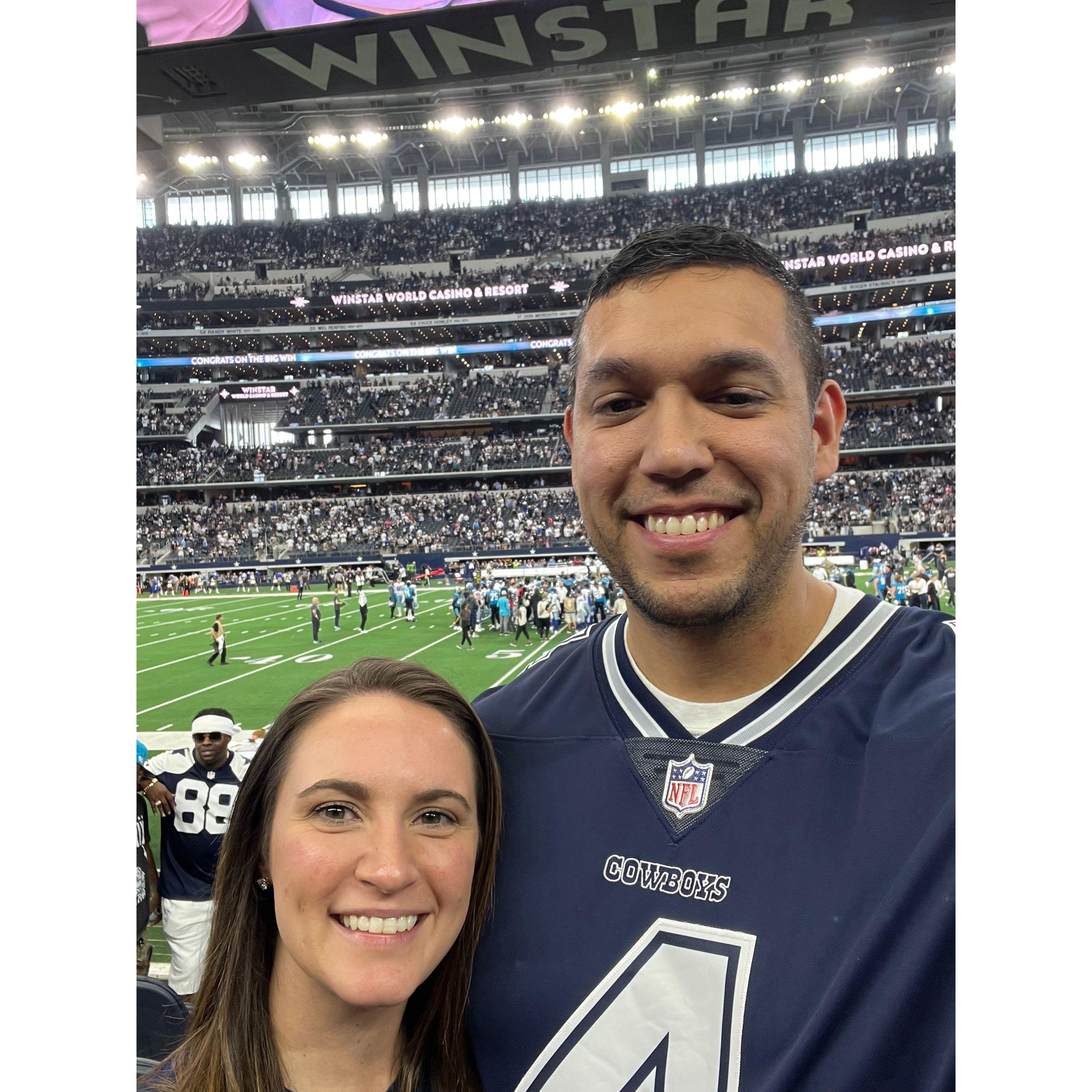 First Cowboys game together (September 2021).