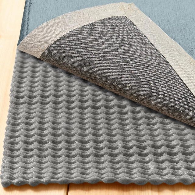 GORILLA GRIP Premium Dual Sided Extra Thick 5x7 Rug Gripper Pad for Hardwood Floors, Breathable Slip Resistant Pad Grips Under Carpet Area Rugs for Hard Surface Floor Protection, Easy Trim Mats, Grey