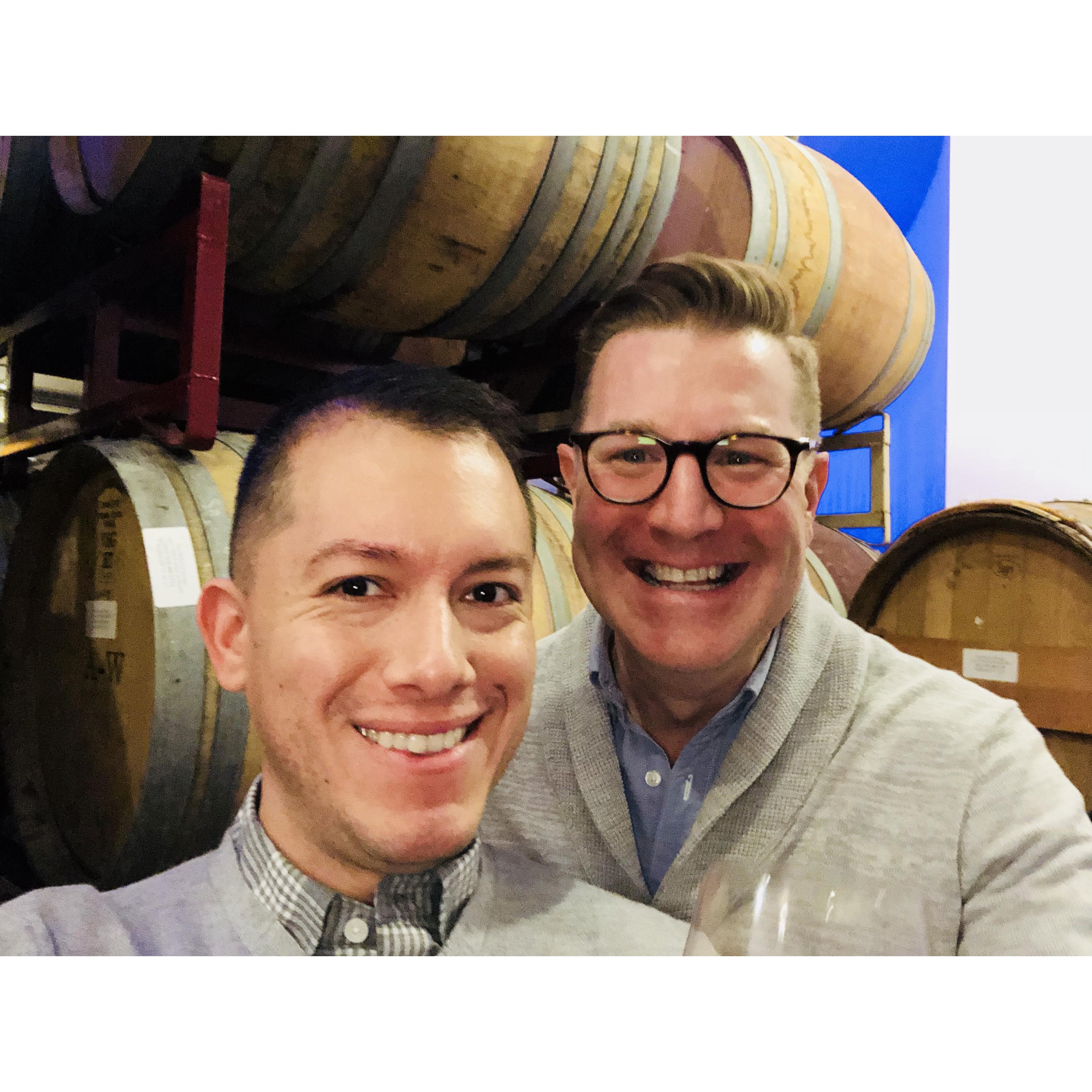 City Winery tasting and tour for Adam's birthday - cheers!