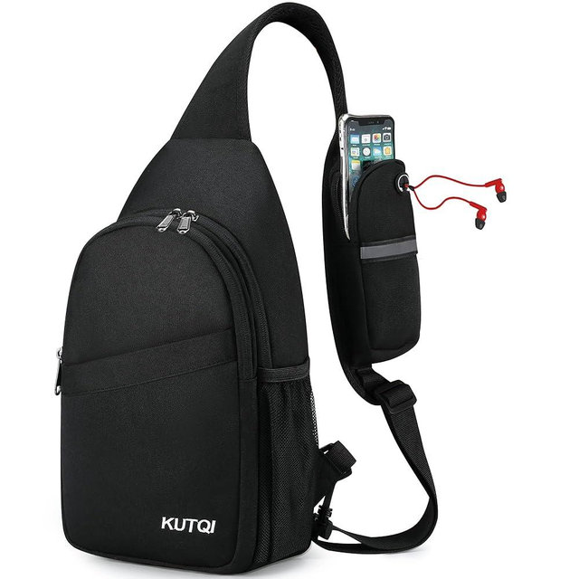 KUTQI Sling Backpack Crossbody Sling Bag for Women Men Multipurpose Travel Essentials Hiking Chest Bag Daypack