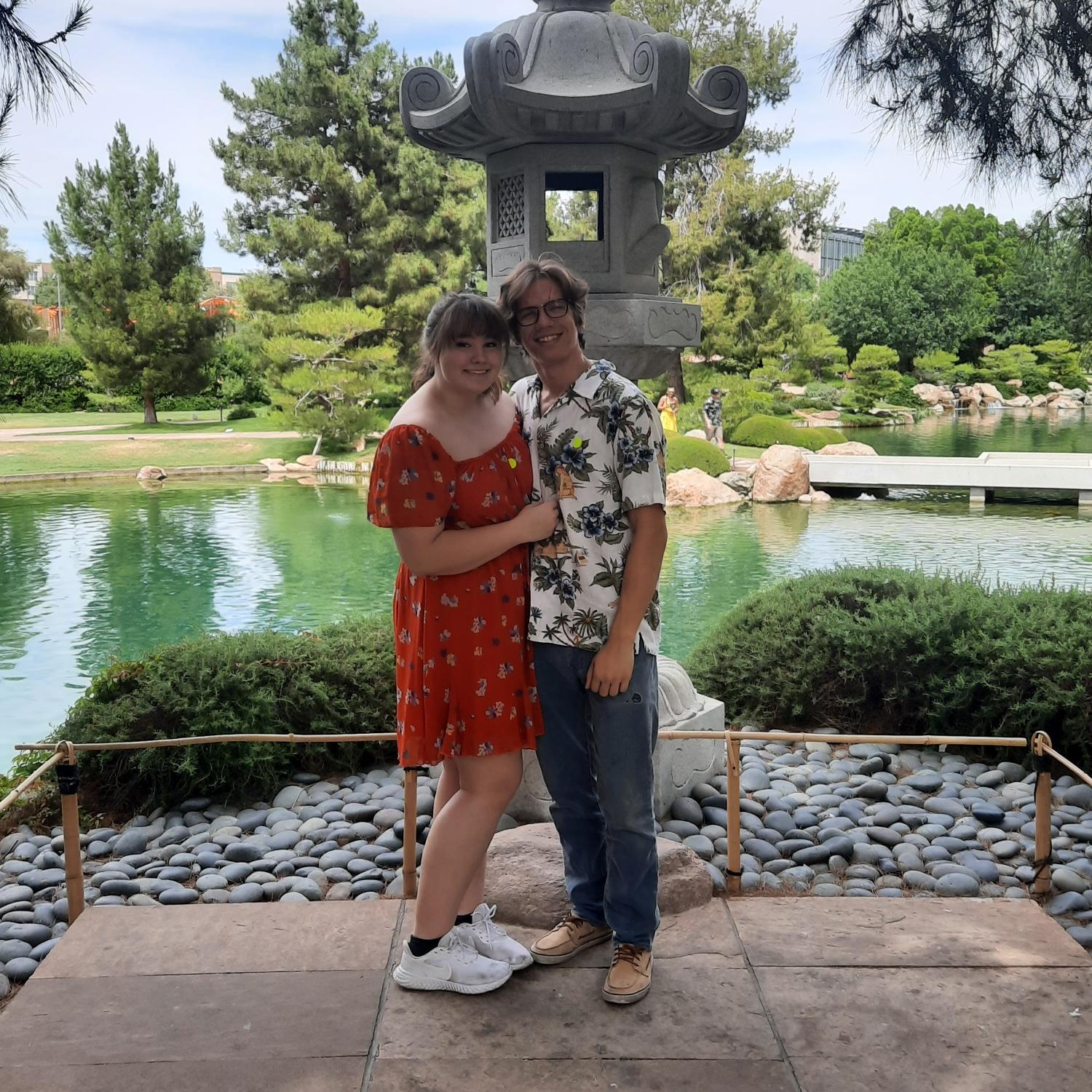 celebrating Rileys birthday at the Japanese friendship garden