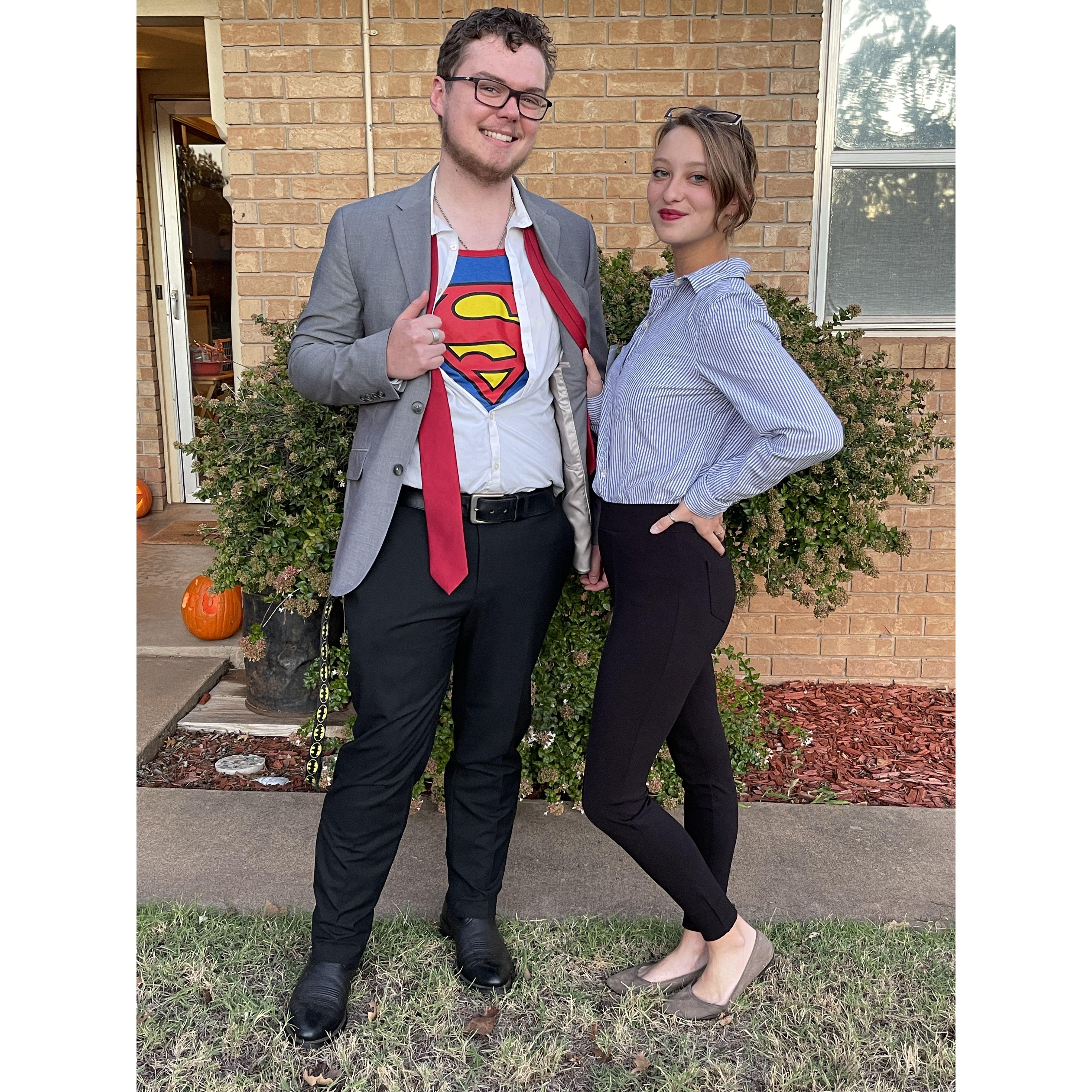 Halloween 2022 as Clark Kent and Lois Lane!