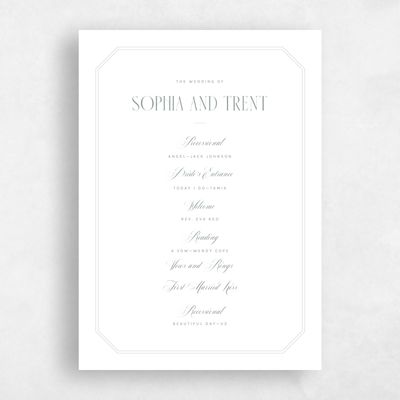 Multi-Colored Wedding Program - Naida