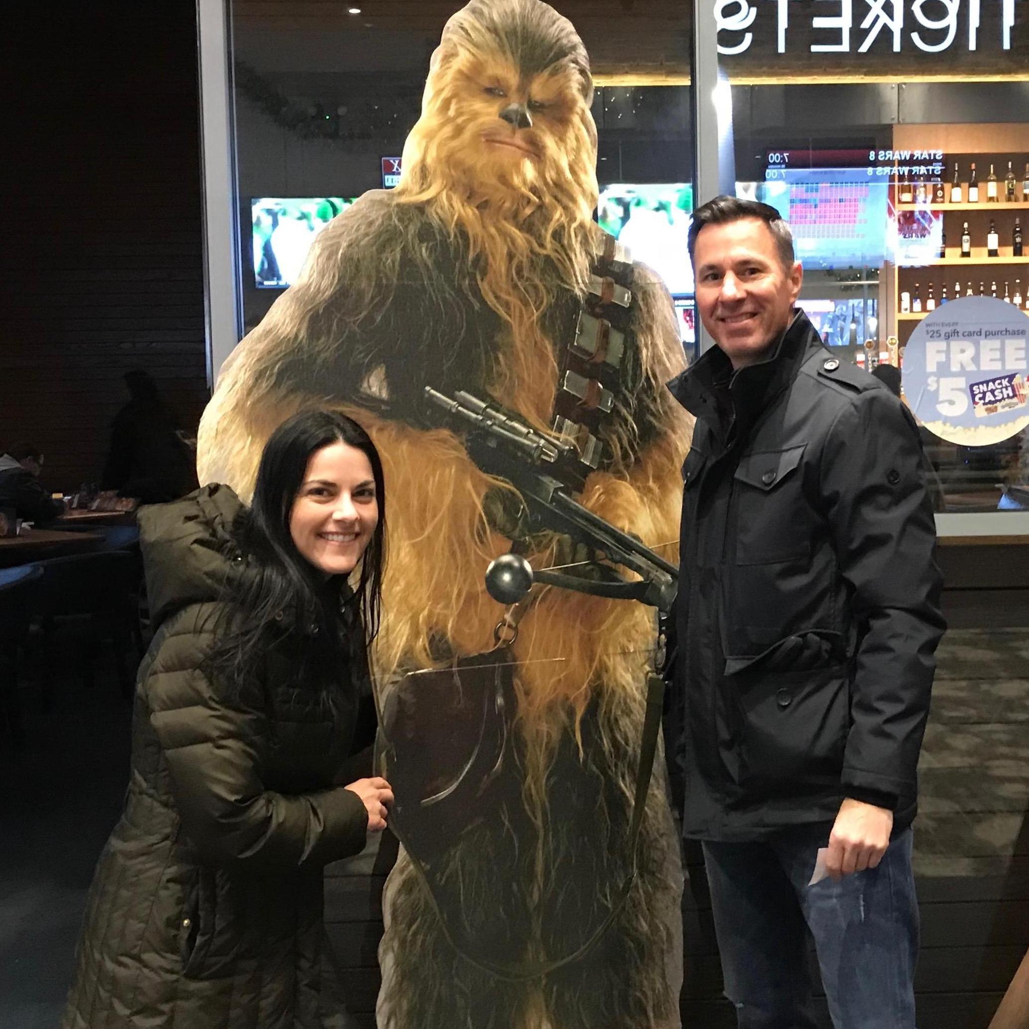 A night out at the movies and look who we bumped into? Our favorite wookie.