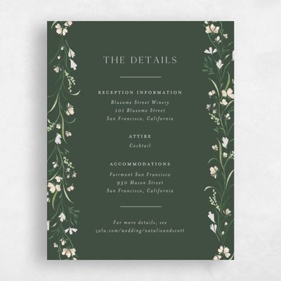Green Summer Wedding Enclosure - Mirtillo