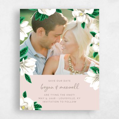 Blush, Pink Wedding Save the Date - Morningside Corner
