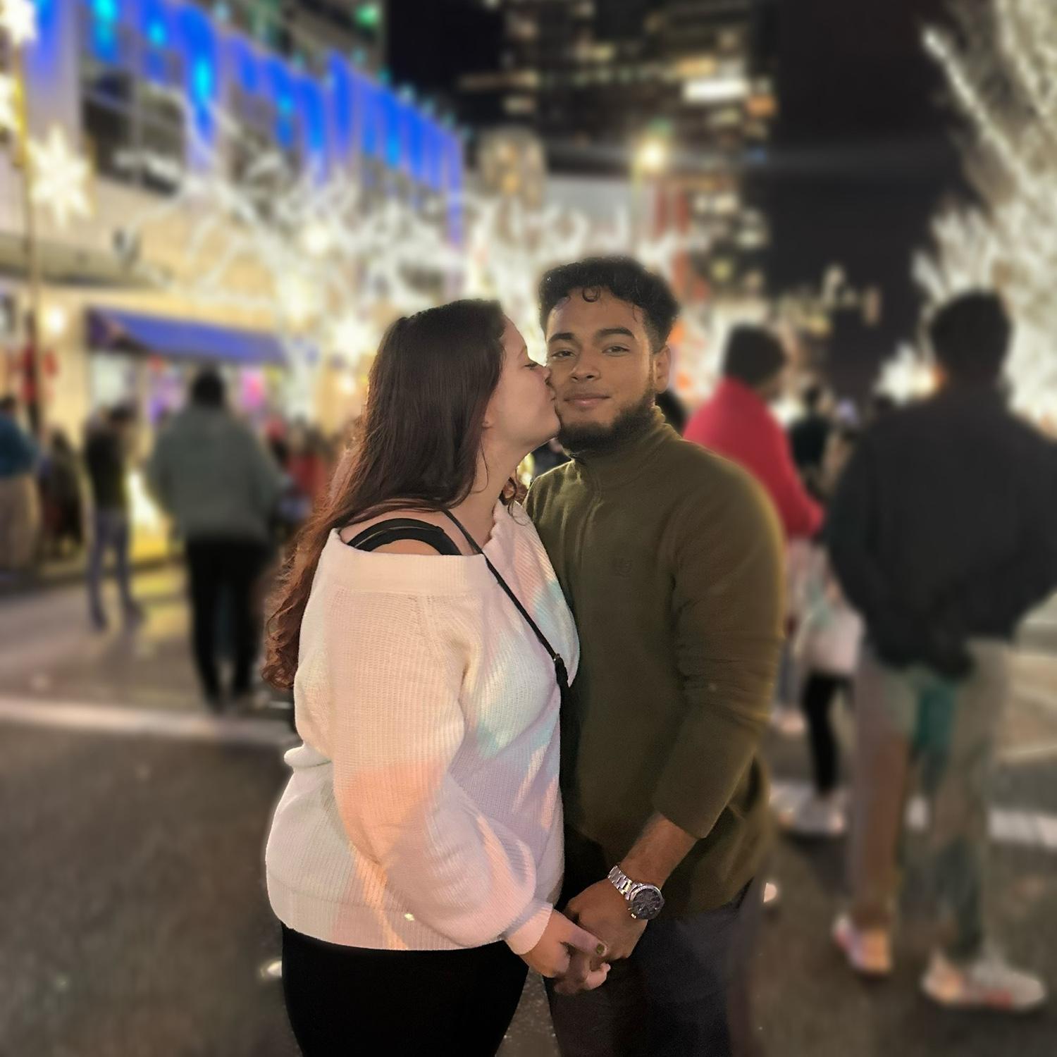 Walking on Snowflake Lane.