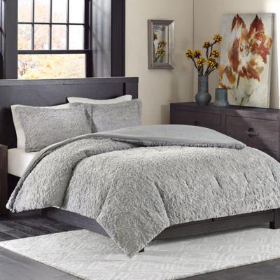 Madison Park Bismarck Ultra Plush King Comforter Set in Grey