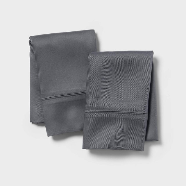 Standard 320 Thread Count Cool TENCEL® Lyocell Pillowcase Gray - Threshold™