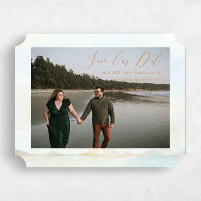 Blue Ticket Wedding Save the Date - Andalusia Photo