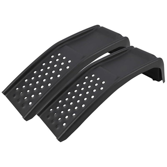 Garvee 8 in Lift Solid Steel Car Ramp 8000 LBS Capacity, 2000 LBS Per Ramps, Heavy Duty Truck Ramps for Car Repair or Vehicle Maintenance, 2 Pack Car Ramps, Black