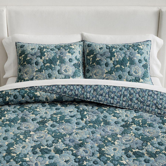 Kelley Floral Reversible Quilt, Blue Multi, Full/Queen